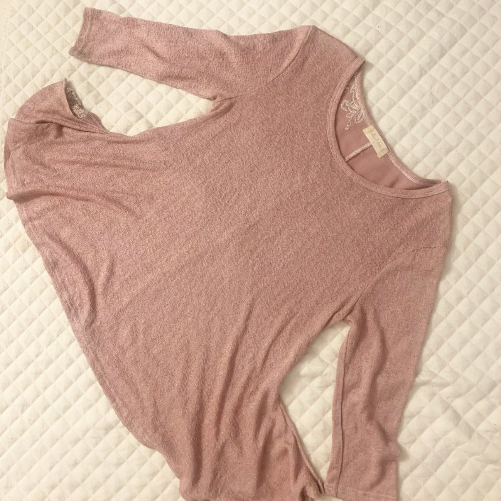 Altar'd State Tops | Light Pink Embroidered Boho